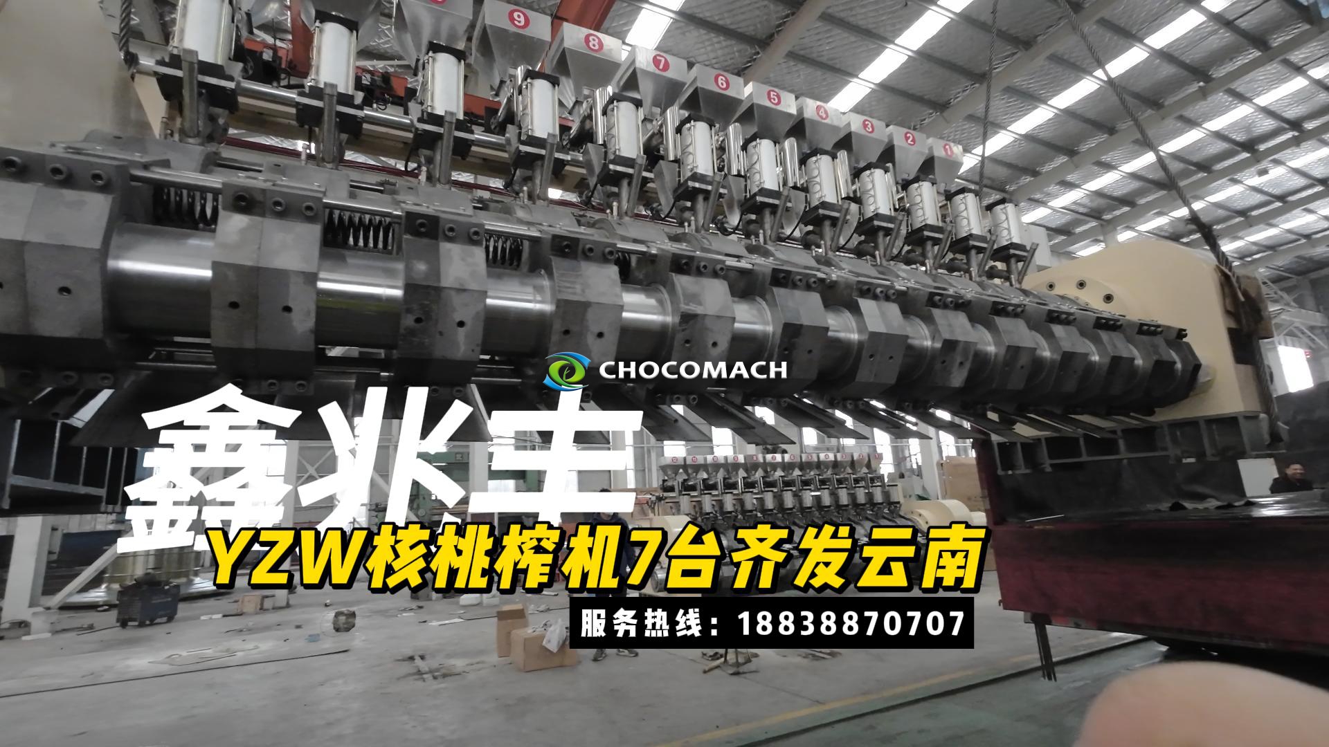 祝賀兆格環(huán)保鑫兆豐7臺（套）全自動核桃連續(xù)液壓冷榨榨油機(jī)發(fā)貨云南